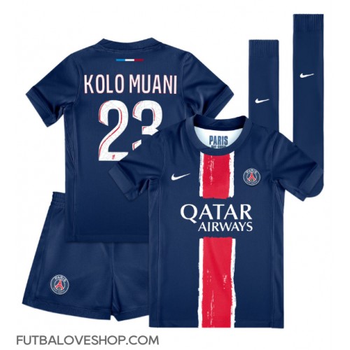 Dres Paris Saint-Germain Randal Kolo Muani #23 Domáci pre deti 2024-25 Krátky Rukáv (+ trenírky)